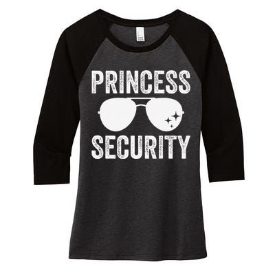 Princess Security Halloween Costume Dad Mom Boy Gift Women's Tri-Blend 3/4-Sleeve Raglan Shirt