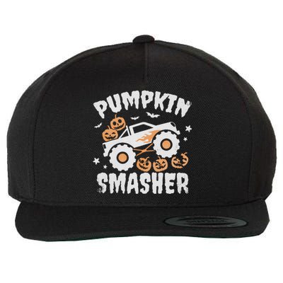 Pumpkin Smasher Halloween For Monster Truck Lover Wool Snapback Cap