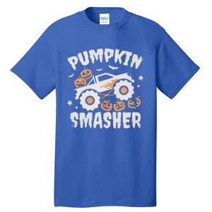 Pumpkin Smasher Halloween For Monster Truck Lover Tall T-Shirt