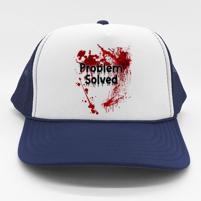 Problem Solved Halloween Print Trucker Hat