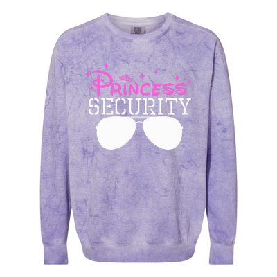 Princess Security Halloween Costume Dad Mom Boy Brother Colorblast Crewneck Sweatshirt