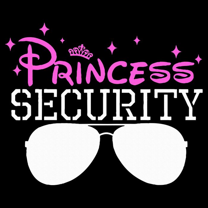 Princess Security Halloween Costume Dad Mom Boy Brother Flat Bill Trucker Hat