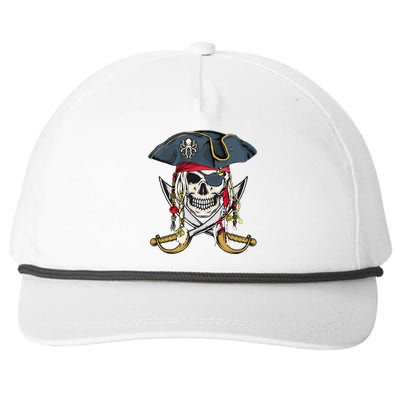 Pirate Skull Halloween Little Snapback Five-Panel Rope Hat