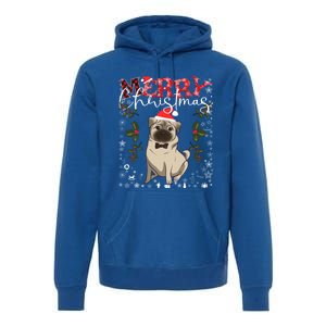 Pug Santa Hat Funny Dog Lovers Retro Family Merry Christmas Cute Gift Premium Hoodie