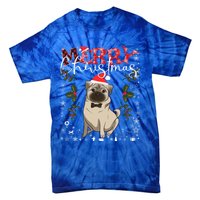 Pug Santa Hat Funny Dog Lovers Retro Family Merry Christmas Cute Gift Tie-Dye T-Shirt