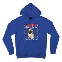 Pug Santa Hat Funny Dog Lovers Retro Family Merry Christmas Cute Gift Tall Hoodie