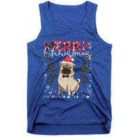 Pug Santa Hat Funny Dog Lovers Retro Family Merry Christmas Cute Gift Tank Top