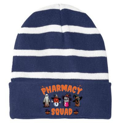 Pharmacy Squad Halloween Striped Beanie with Solid Band