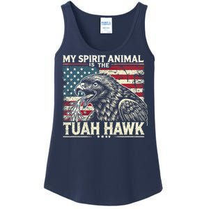 Patriotic Spitting Hawk Tuah Meme Tuah Hawk Spirit Animal Ladies Essential Tank