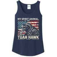 Patriotic Spitting Hawk Tuah Meme Tuah Hawk Spirit Animal Ladies Essential Tank