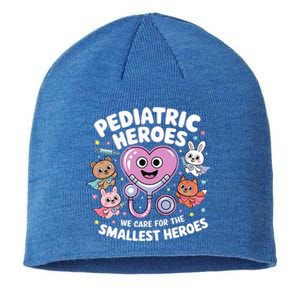 Pediatric Superhero Heart Stethoscope Nurse Gift Sustainable Beanie