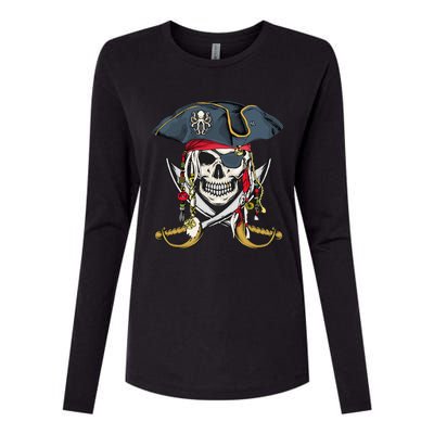 Pirate Skull Halloween Little Kids Ns Womens Cotton Relaxed Long Sleeve T-Shirt