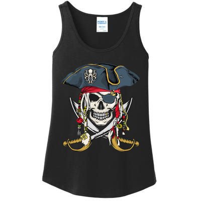 Pirate Skull Halloween Little Kids Ns Ladies Essential Tank