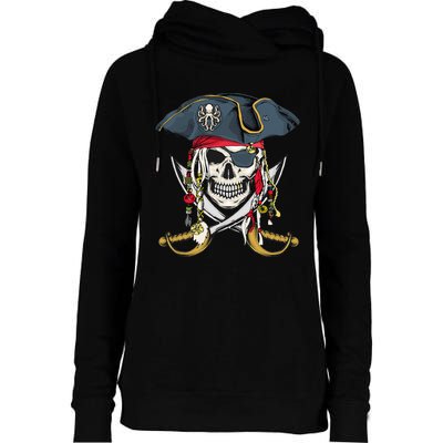 Pirate Skull Halloween Little Kids Ns Womens Funnel Neck Pullover Hood