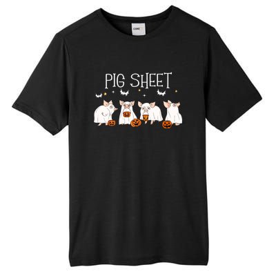 Pig Sheet Halloween Pig Ghost Funny Halloween Farmer Pigs Meaningful Gift Tall Fusion ChromaSoft Performance T-Shirt