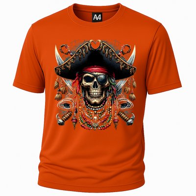 Pirate Skull Halloween Cooling Performance Crew T-Shirt