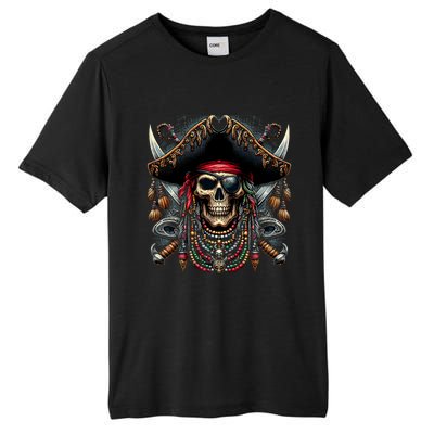 Pirate Skull Halloween Tall Fusion ChromaSoft Performance T-Shirt