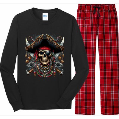 Pirate Skull Halloween Long Sleeve Pajama Set