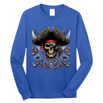 Pirate Skull Halloween Long Sleeve Shirt