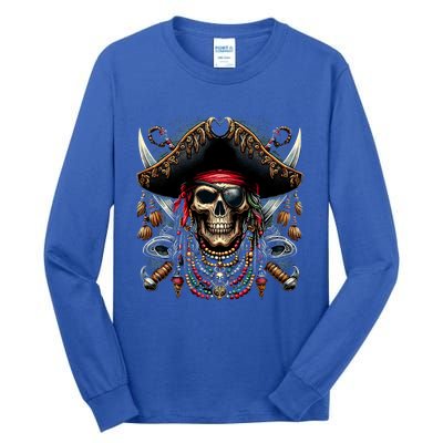 Pirate Skull Halloween Tall Long Sleeve T-Shirt