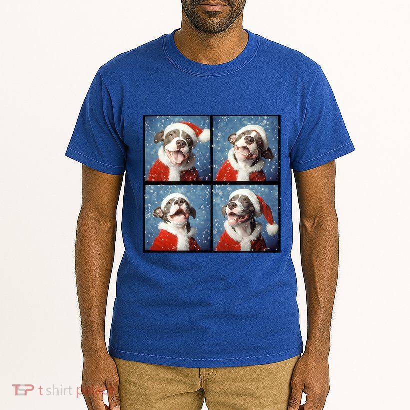 Pitbull Santa Hat Dog Walker Pittie Mom Christmas Gift Tall T-Shirt