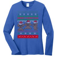 Poodle Santa Hat Ugly Sweater Christmas Pajama Dog Xmas Meaningful Gift Ladies Long Sleeve Shirt