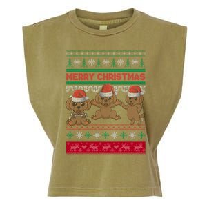 Poodle Santa Hat Ugly Sweater Christmas Pajama Dog Xmas Meaningful Gift Garment-Dyed Women's Muscle Tee