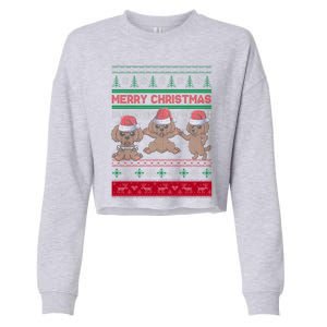 Poodle Santa Hat Ugly Sweater Christmas Pajama Dog Xmas Meaningful Gift Cropped Pullover Crew