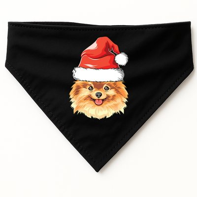 Pomeranian Santa Hat Christmas Pomeranian USA-Made Doggie Bandana