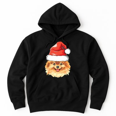 Pomeranian Santa Hat Christmas Pomeranian Hoodie