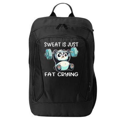 Panda Sweat Is Just Fat Crying Gym Gift City Backpack