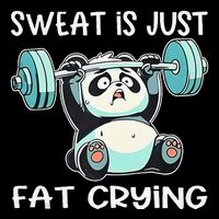 Panda Sweat Is Just Fat Crying Gym Gift Backpack