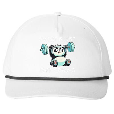 Panda Sweat Is Just Fat Crying Gym Gift Snapback Five-Panel Rope Hat