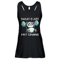 Panda Sweat Is Just Fat Crying Gym Gift Ladies Essential Flowy Tank