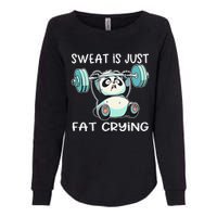 Panda Sweat Is Just Fat Crying Gym Gift Womens California Wash Sweatshirt