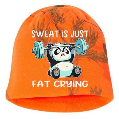 Panda Sweat Is Just Fat Crying Gym Gift Kati - Camo Knit Beanie