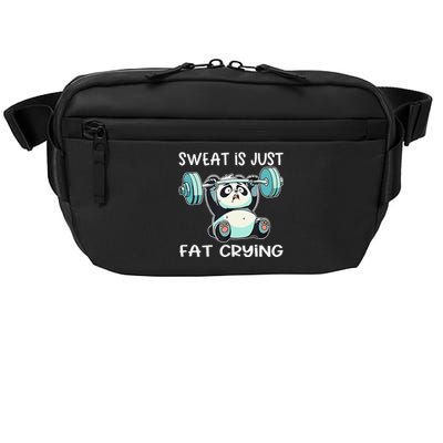 Panda Sweat Is Just Fat Crying Gym Gift Crossbody Pack