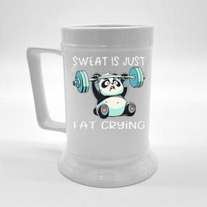 Panda Sweat Is Just Fat Crying Gym Gift Beer Stein