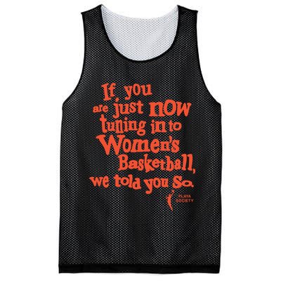 Playa Society If You Just Now Tuning Into Basketball We Told You So Oran Mesh Reversible Basketball Jersey Tank