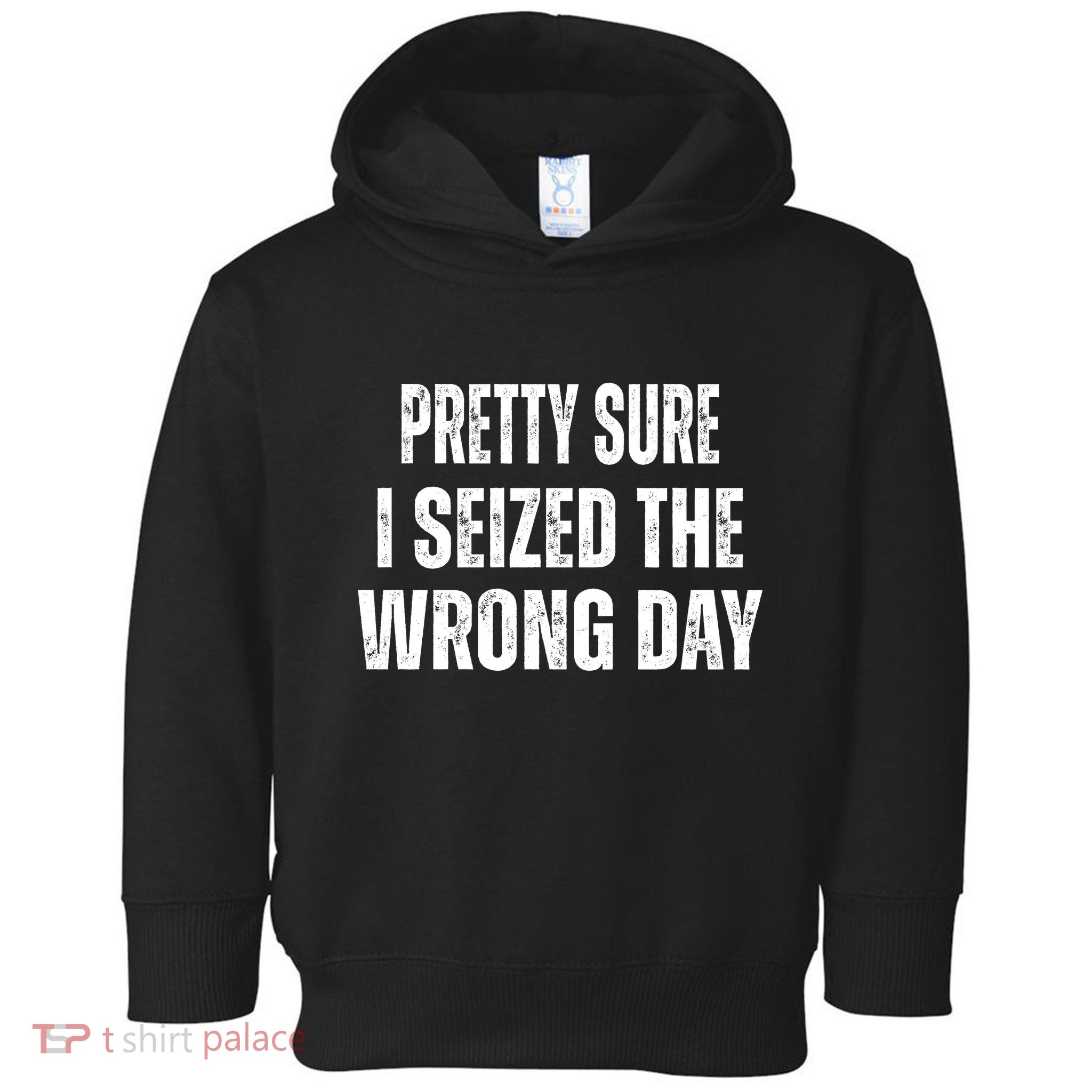 Pretty Sure I Seized The Wrong Day Funny Quote Toddler Hoodie