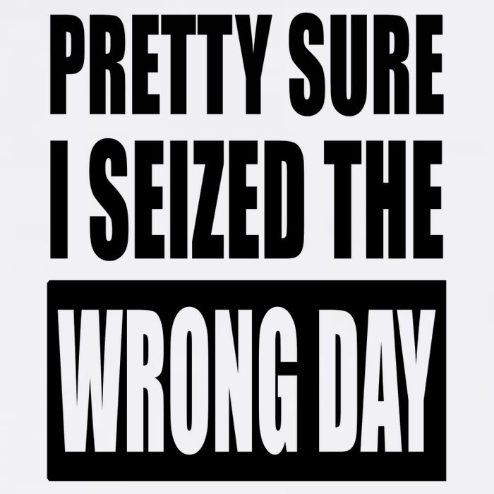Pretty Sure I Seized The Wrong Day Funny Saying Garment-Dyed Sweatshirt