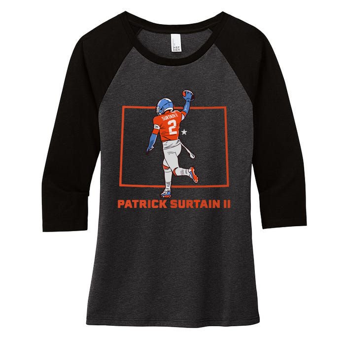 Patrick Surtain Ii State Star Women's Tri-Blend 3/4-Sleeve Raglan Shirt