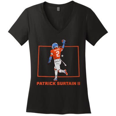 Patrick Surtain Ii State Star Women's V-Neck T-Shirt