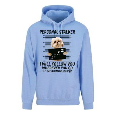 Personal Stalker I Will Follow You Funny Shih Tzu Lovers Unisex Surf Hoodie