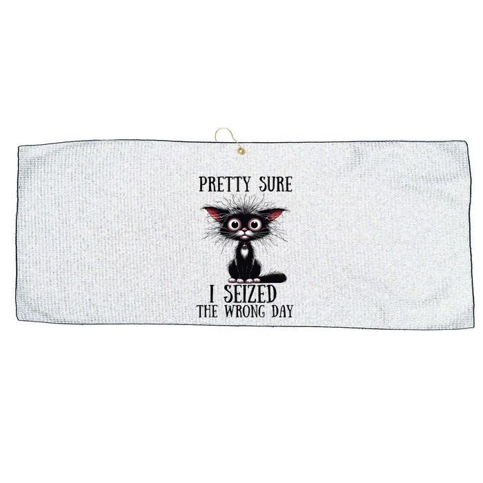 Pretty Sure I Seized The Wrong Day Large Microfiber Waffle Golf Towel