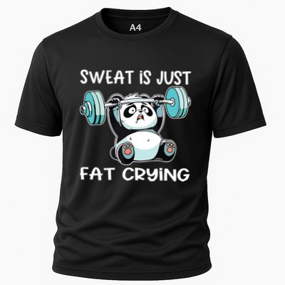 Panda Sweat Is Just Fat Crying Gym Performance Shirt