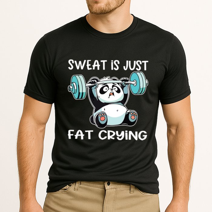 Panda Sweat Is Just Fat Crying Gym Performance Shirt