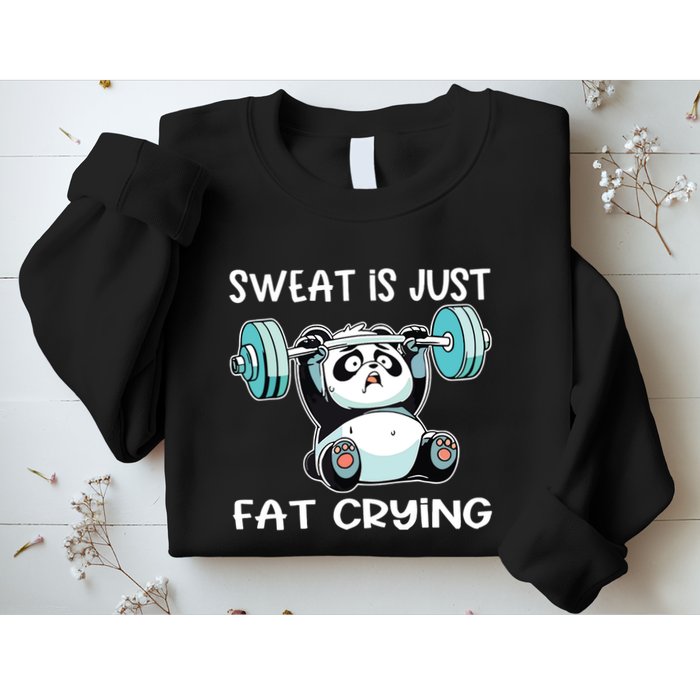 Panda Sweat Is Just Fat Crying Gym Sweatshirt