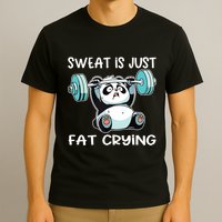 Panda Sweat Is Just Fat Crying Gym T-Shirt
