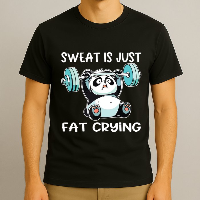 Panda Sweat Is Just Fat Crying Gym T-Shirt